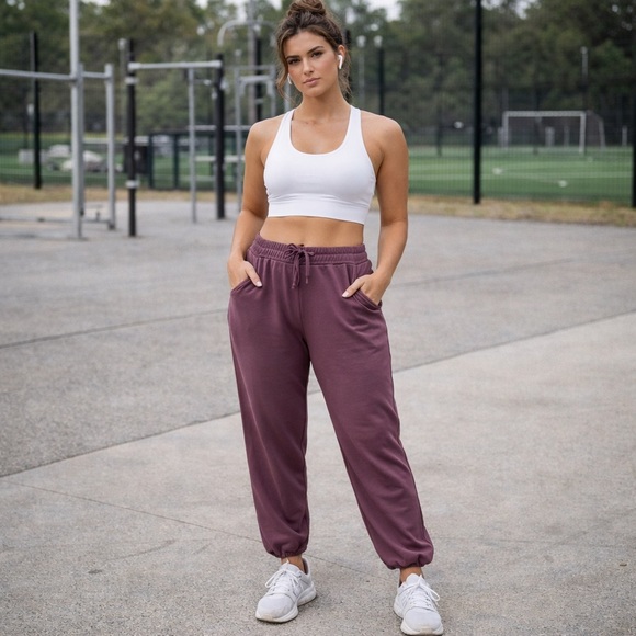 Madewell Pants - MADEWELL MWL MAUVE PURPLE SUPERBRUSHED EASYGOING SWEATPANTS SIZE XL NWT